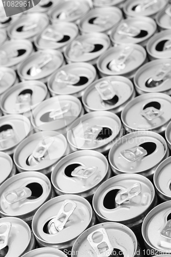 Image of empty cans background