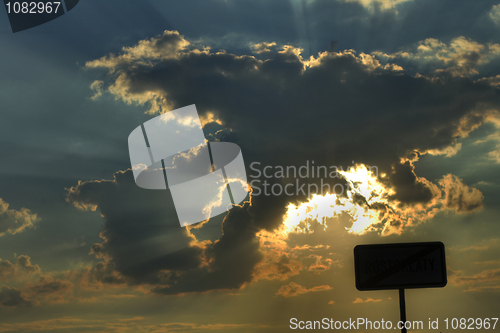 Image of sunset and clouds 