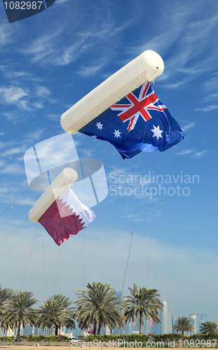 Image of Flags over Doha for the Asian Cup