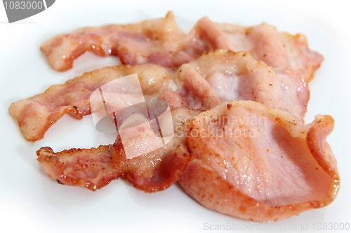 Image of Back bacon isolated on white