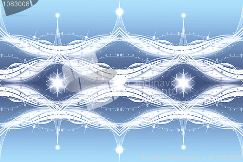 Image of  beautiful snowflakes and lights background