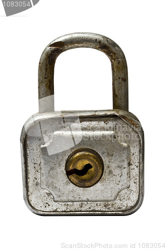 Image of Old padlock closeup