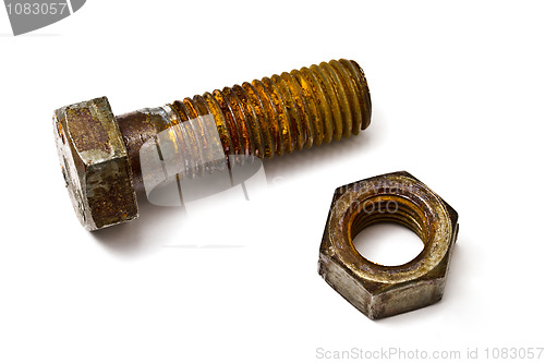 Image of Rusty nut and bolt