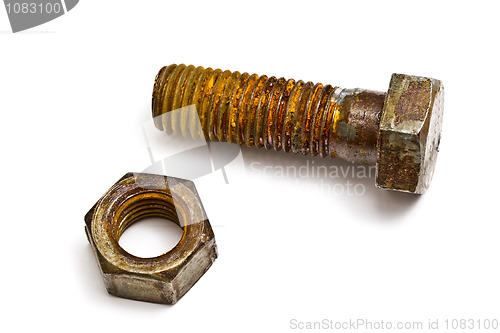 Image of Rusty nut and bolt 