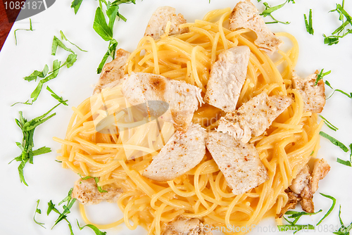 Image of Pasta with chicken meat