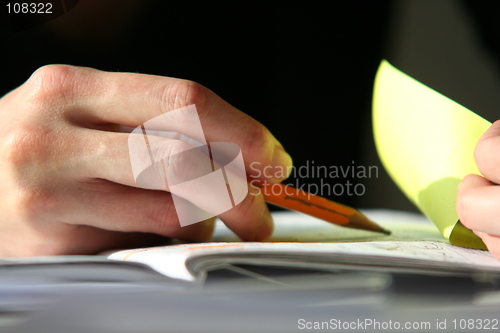 Image of Hand with pencil