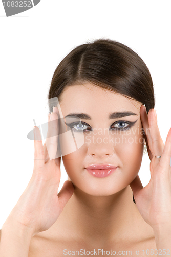 Image of Closeup Portrait of beautiful woman