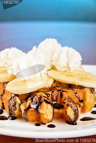 Image of Waffle with banana