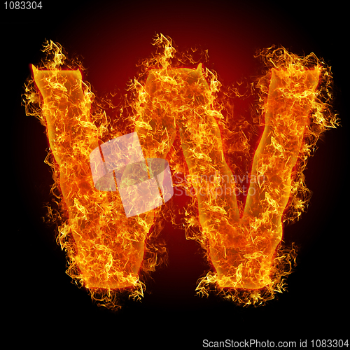 Image of Fire letter W