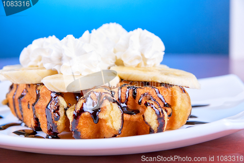 Image of Waffle with banana