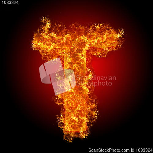 Image of Fire letter T