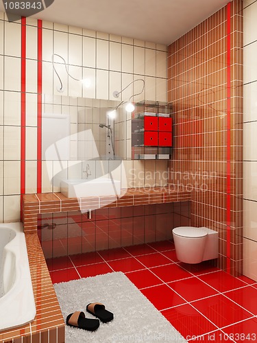 Image of 3d bathroom rendering