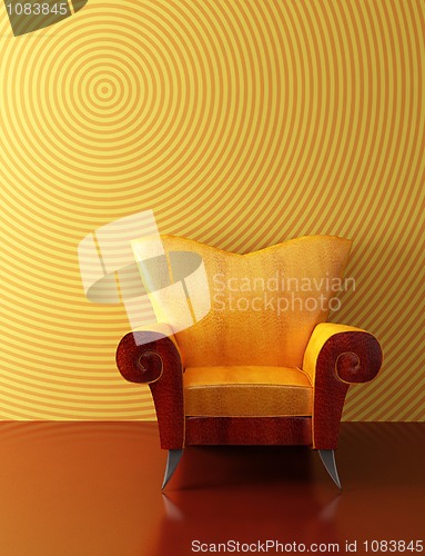 Image of modern armchair 3D rendering