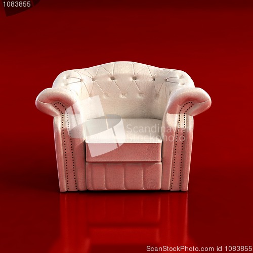Image of classic armchair 3D rendering