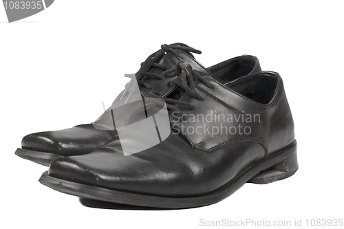 Image of used black mans shoes