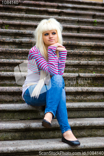 Image of Pensive young woman