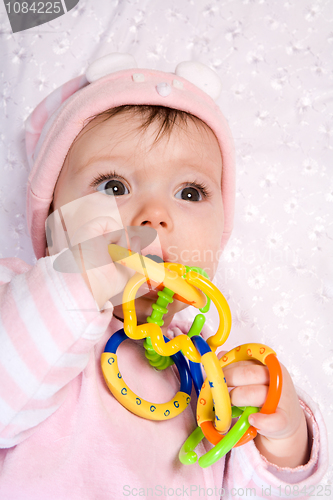 Image of Baby with toy