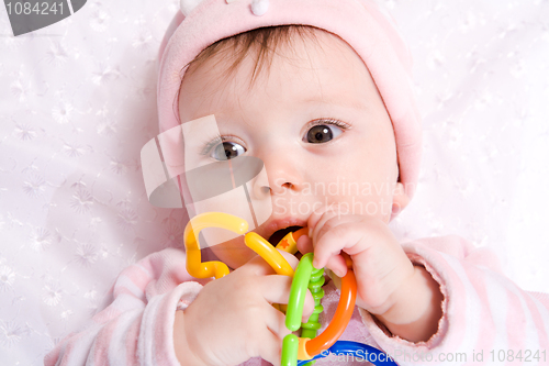 Image of Baby with toy