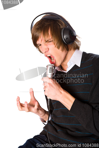 Image of Young man singing