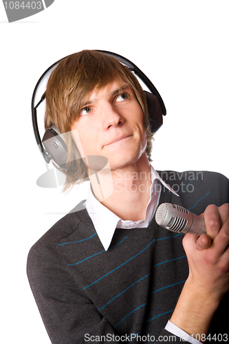 Image of Young man singing