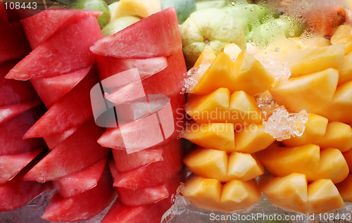 Image of Watermelon and mango on ice