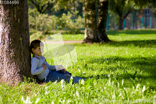 Image of Pensive little girl