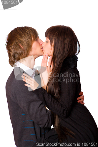 Image of couple kissing