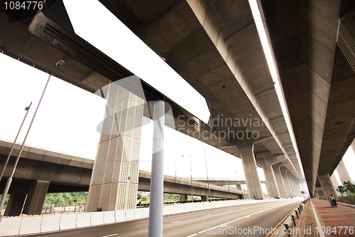 Image of signpost beside the traffic road