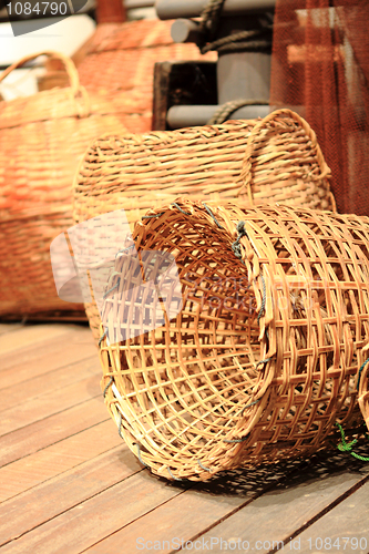 Image of many yellow Wicker Basket 