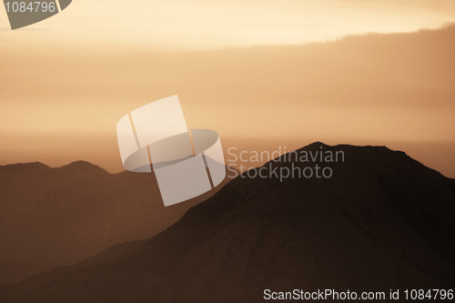 Image of sunset over mountains