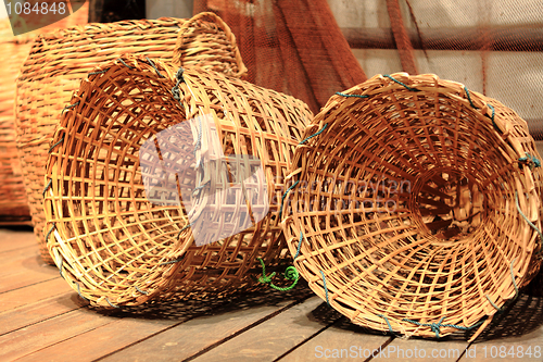 Image of many yellow Wicker Basket 