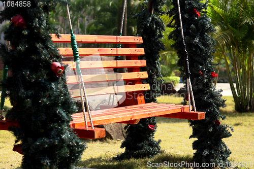 Image of Empty swing at the playground 