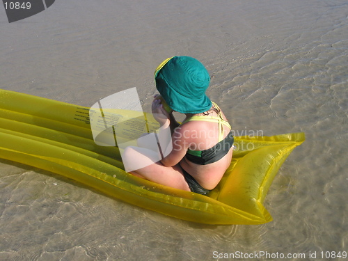 Image of Air bed at the sea.