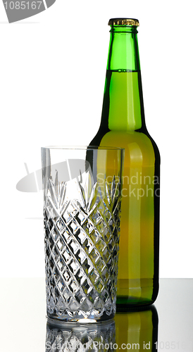 Image of Bottle of beer and glass