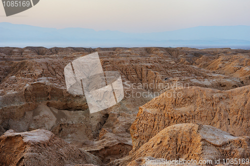 Image of Arava desert in the first rays of the sun