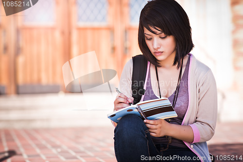 Image of Mixed race college student