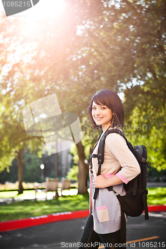 Image of Mixed race college student