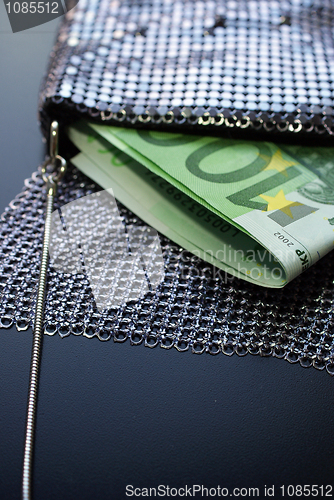 Image of Money in Fancy Evening Bag