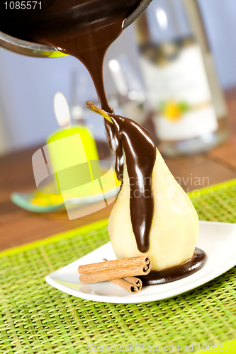 Image of Pear in chocolate
