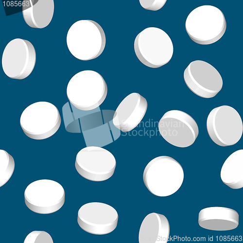 Image of Abstract blue background with white pill