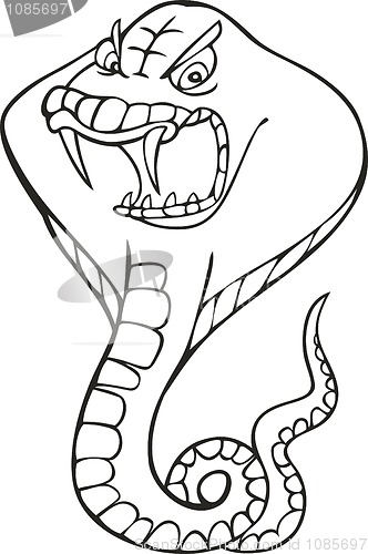 Image of Cobra snake for coloring book