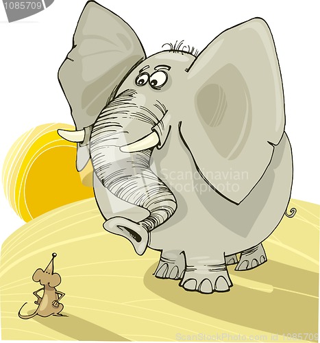 Image of Elephant and mouse