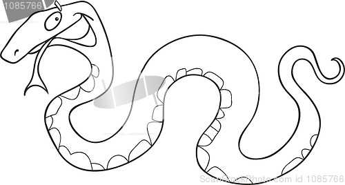 Image of snake for coloring book