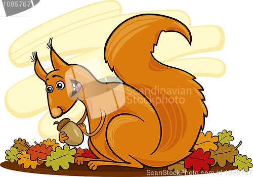 Image of Squirrel with nut