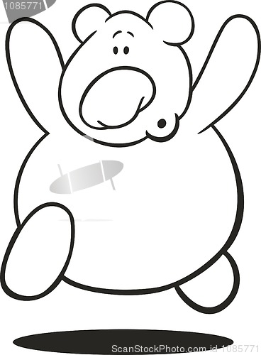 Image of Teddy bear for coloring book