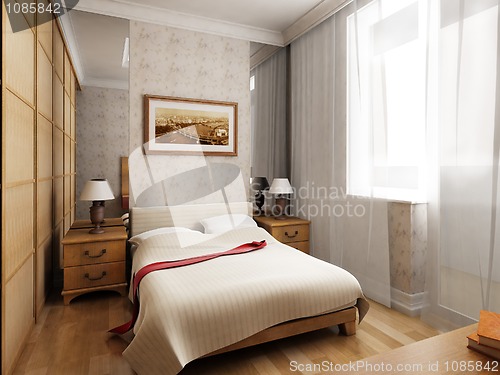 Image of 3d bedroom rendering