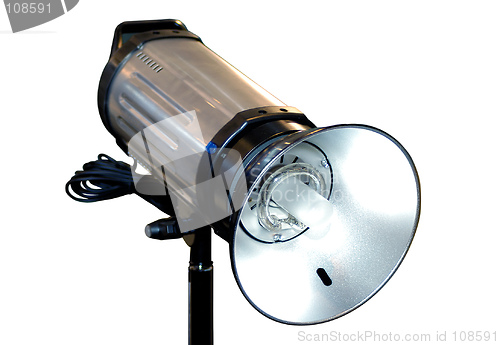 Image of Studio flash light isolated