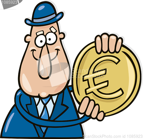 Image of Man with euro coin