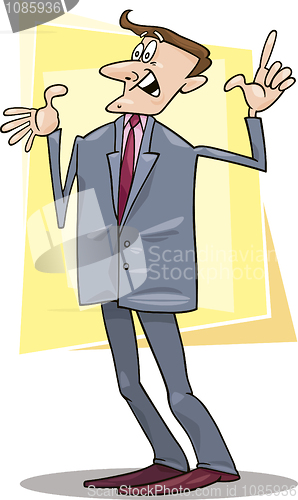 Image of Businessman giving speech