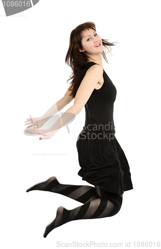Image of Jumping girl, isolated